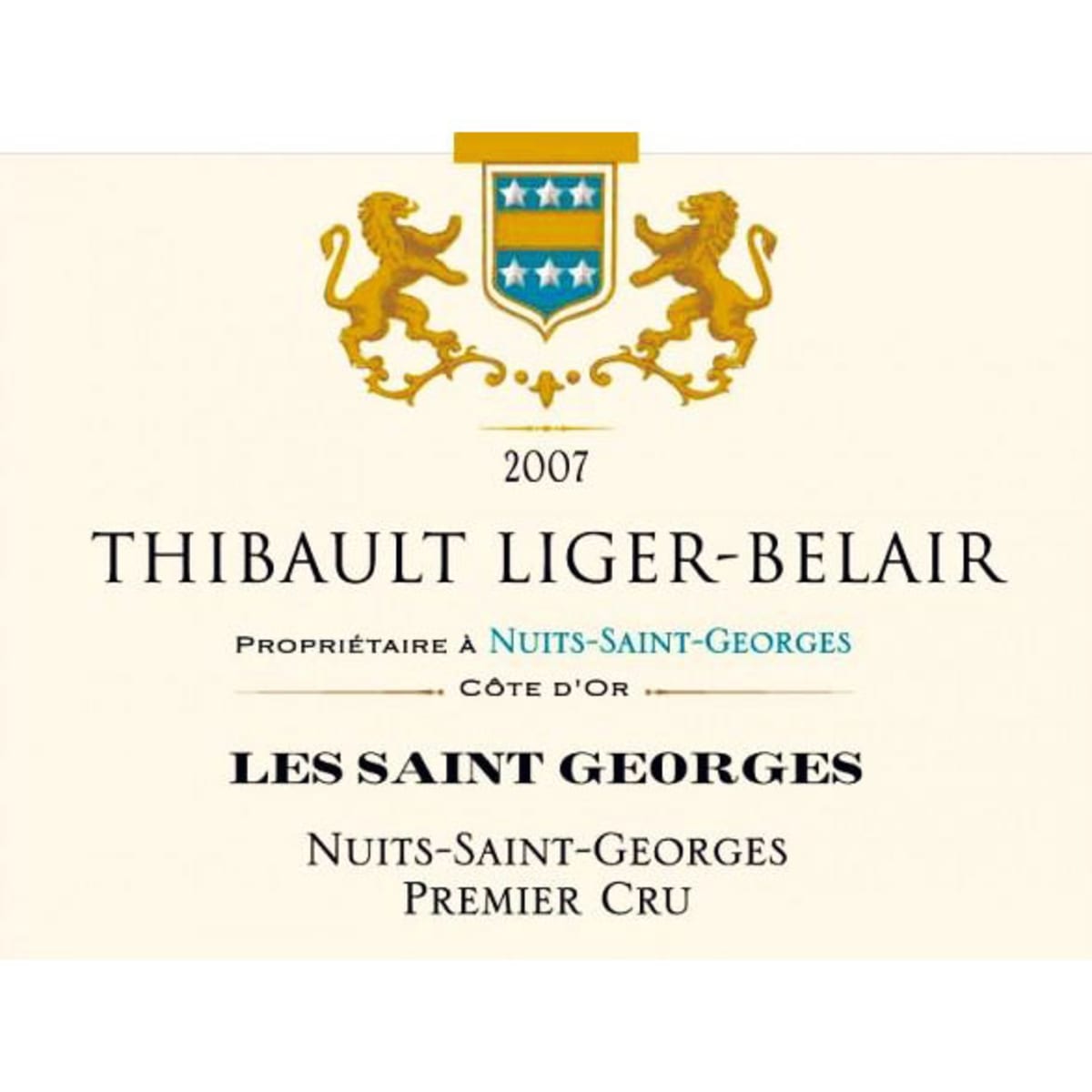 Domaine Thibault Liger-Belair Nuits-Saint-Georges Les Saint Georges Premier Cru 2007 Front Label