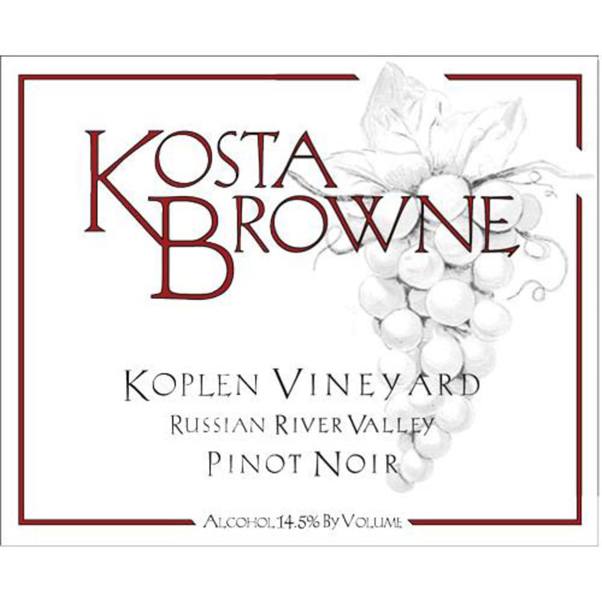 Kosta Browne Koplen Vineyard Pinot Noir 2004 Front Label
