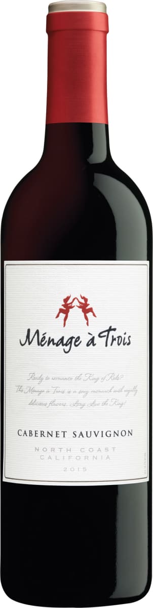 Menage a Trois Cabernet Sauvignon 2015 Front Bottle Shot