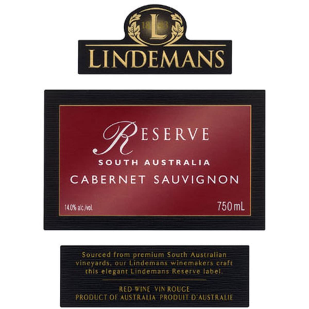 Lindeman’s Bin Series Reserve Cabernet Sauvignon 2004 Front Label