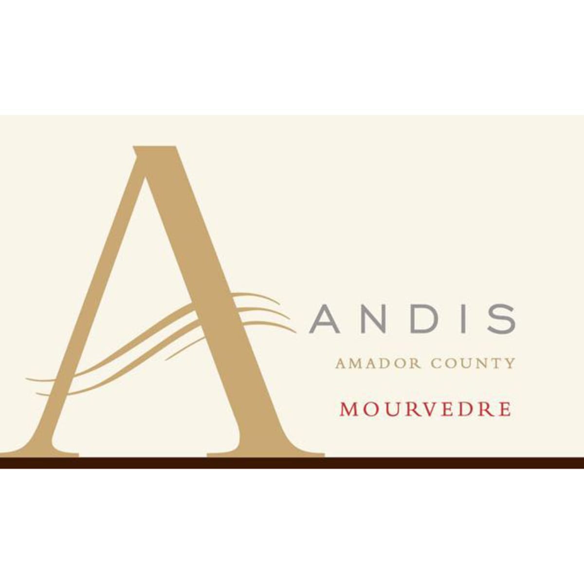 Andis Mourvedre 2013 Front Label