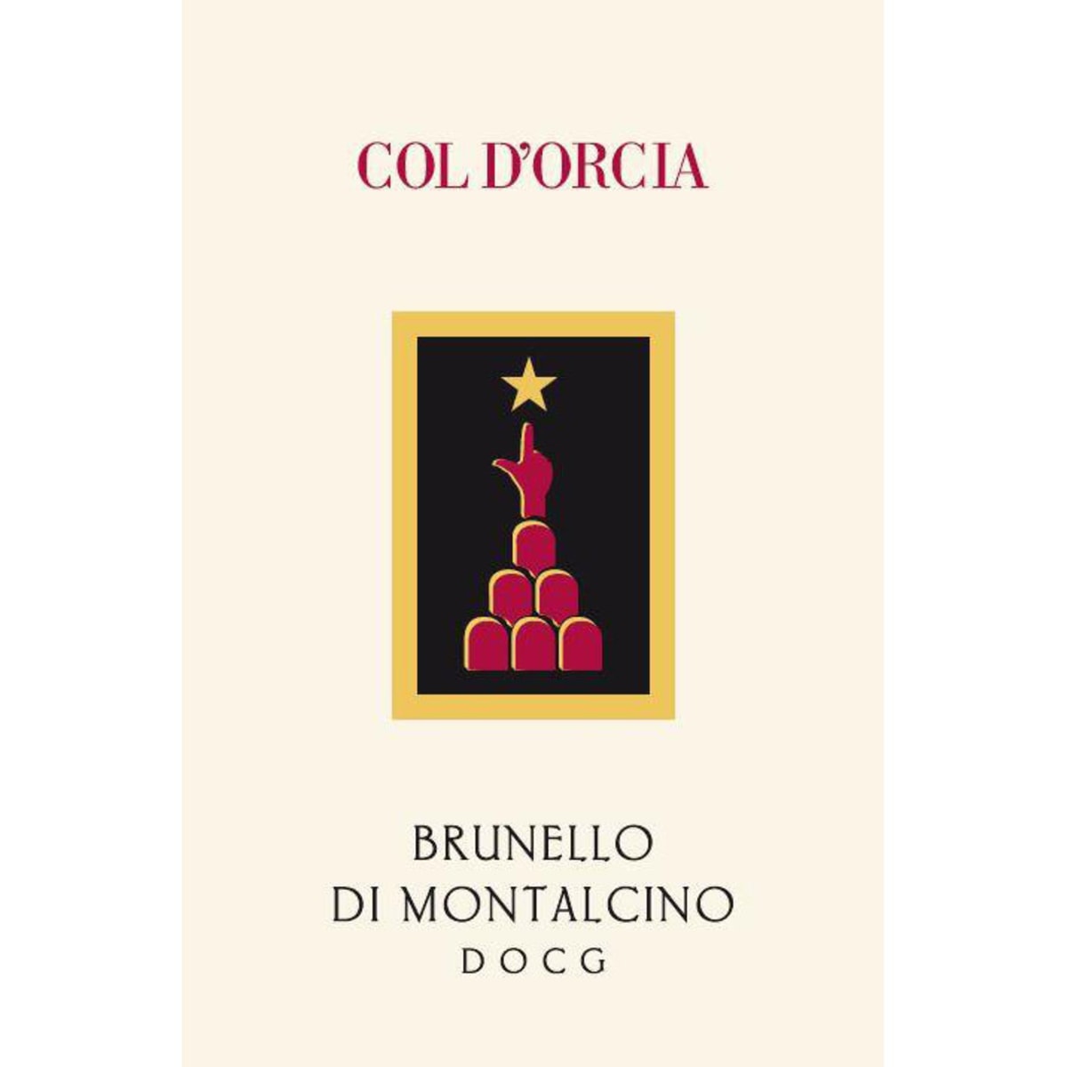 Col d'Orcia Brunello di Montalcino 2012 Front Label
