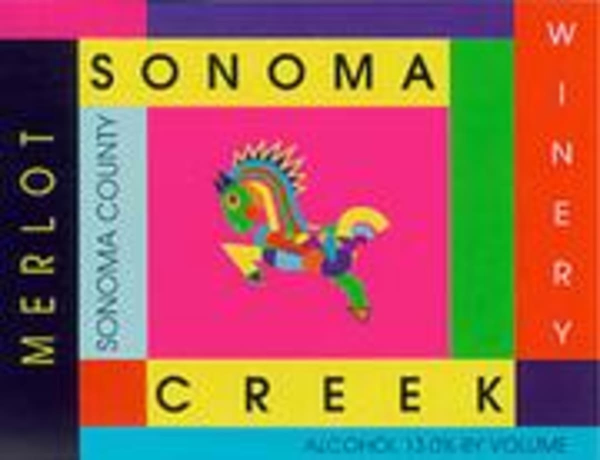Sonoma Creek Merlot 1998 Front Label