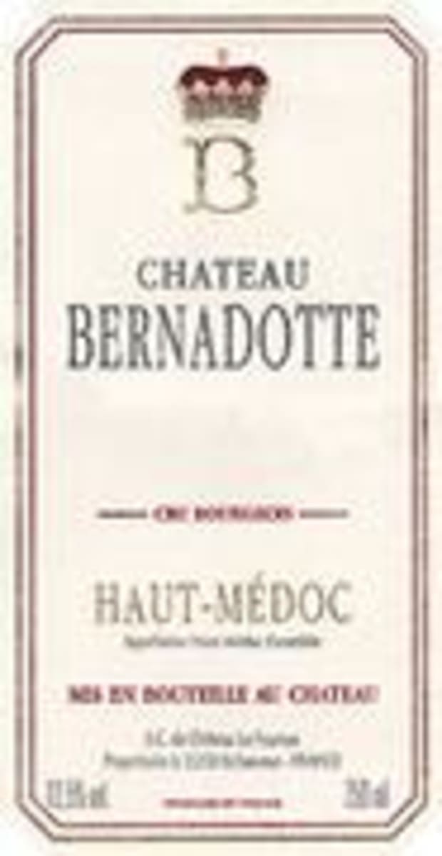 Chateau Bernadotte  1996 Front Label