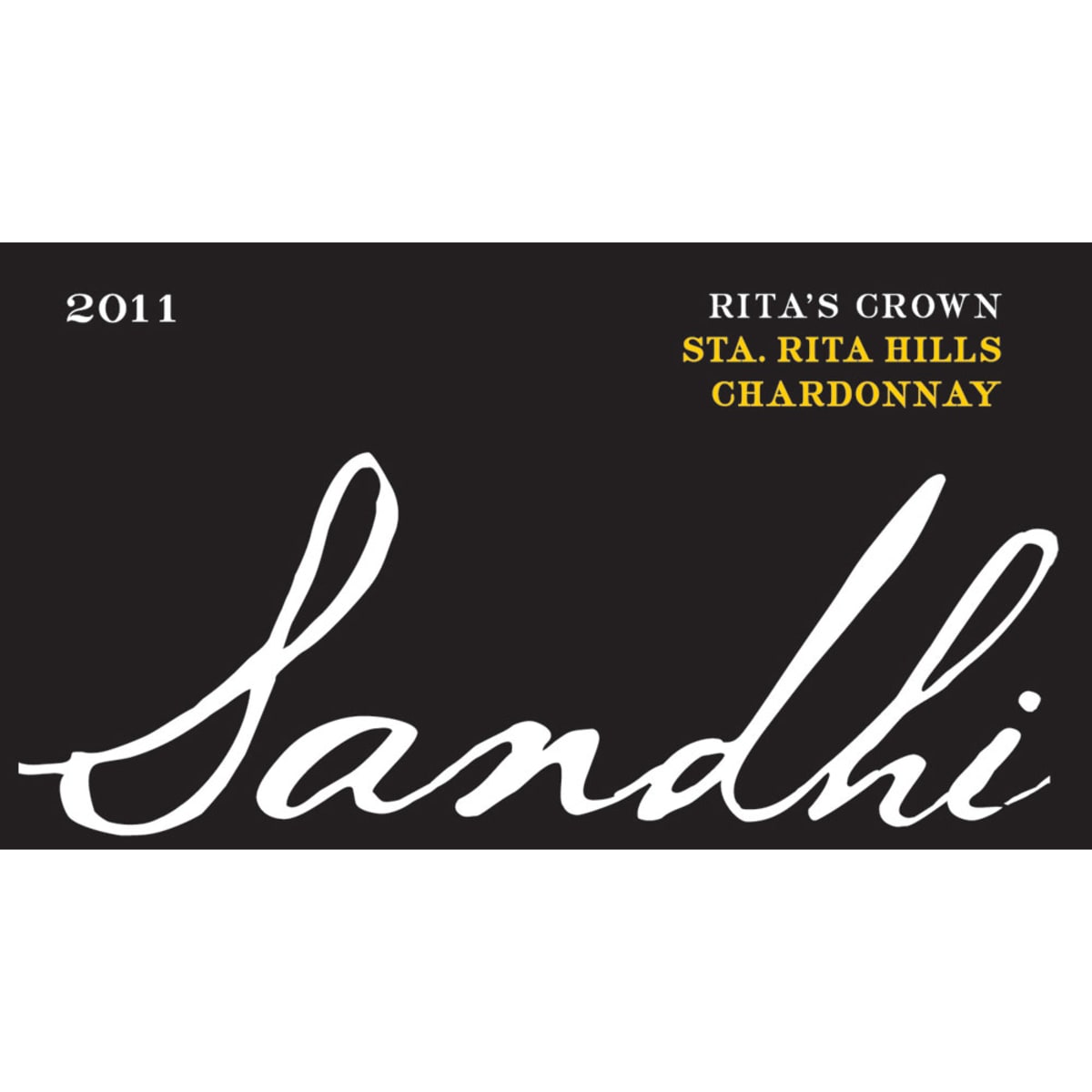 Sandhi Rita's Crown Chardonnay (375ML half-bottle) 2011 Front Label