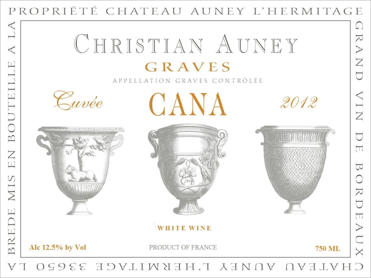 Chateau Auney L'Hermitage Cana Blanc 2012 Front Label