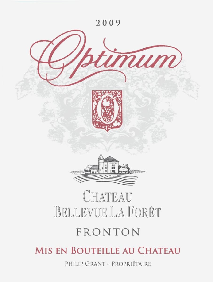 Chateau Bellevue La Foret Optimum 2009 Front Label