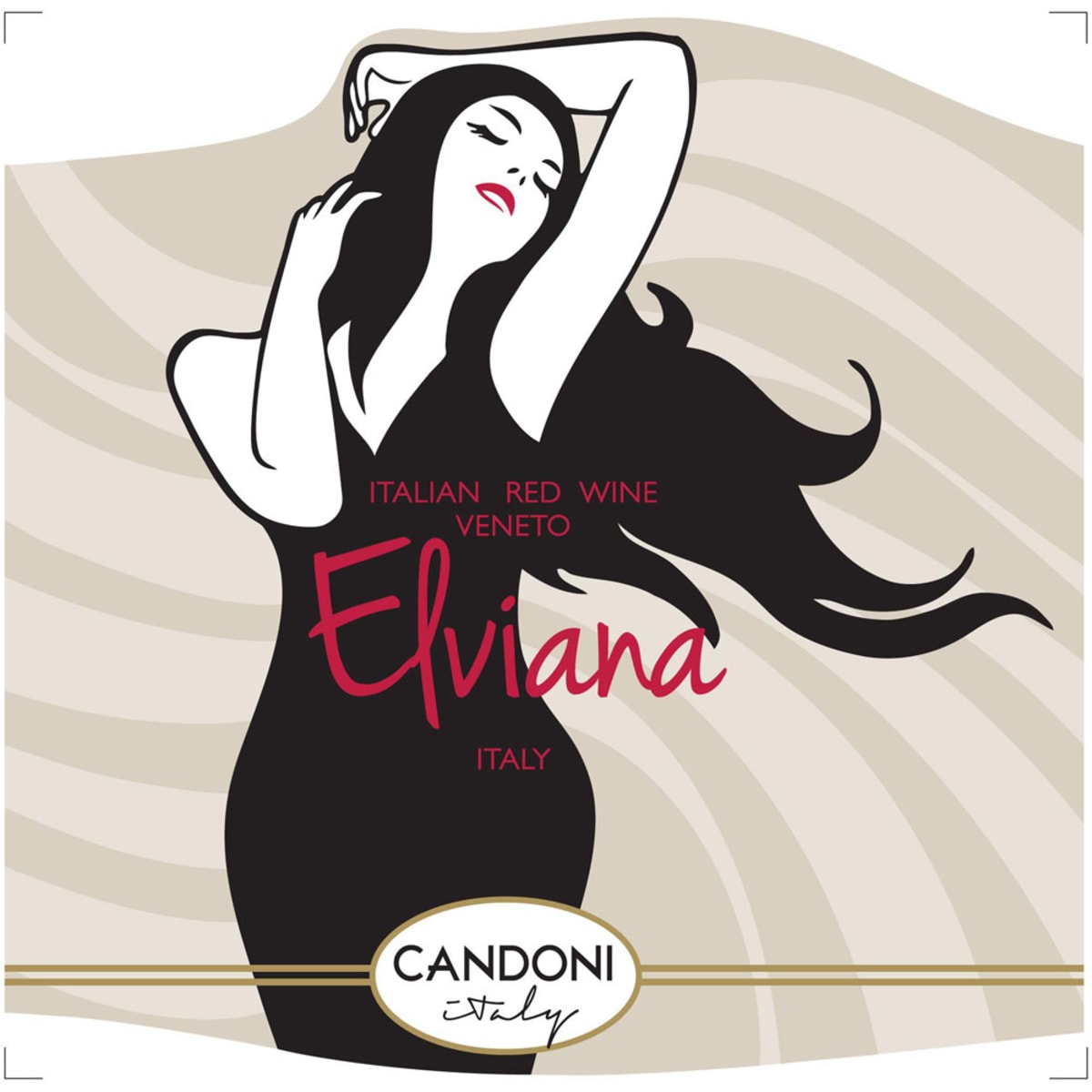 Candoni Elviana Red 2013 Front Label