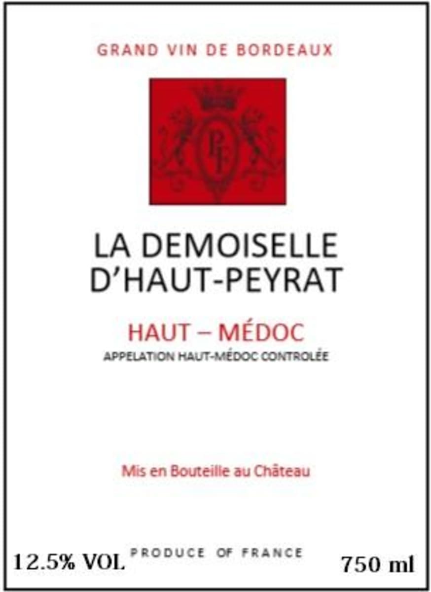 Chateau Peyrat-Fourthon La Demoiselle d'Haut-Peyrat 2009 Front Label