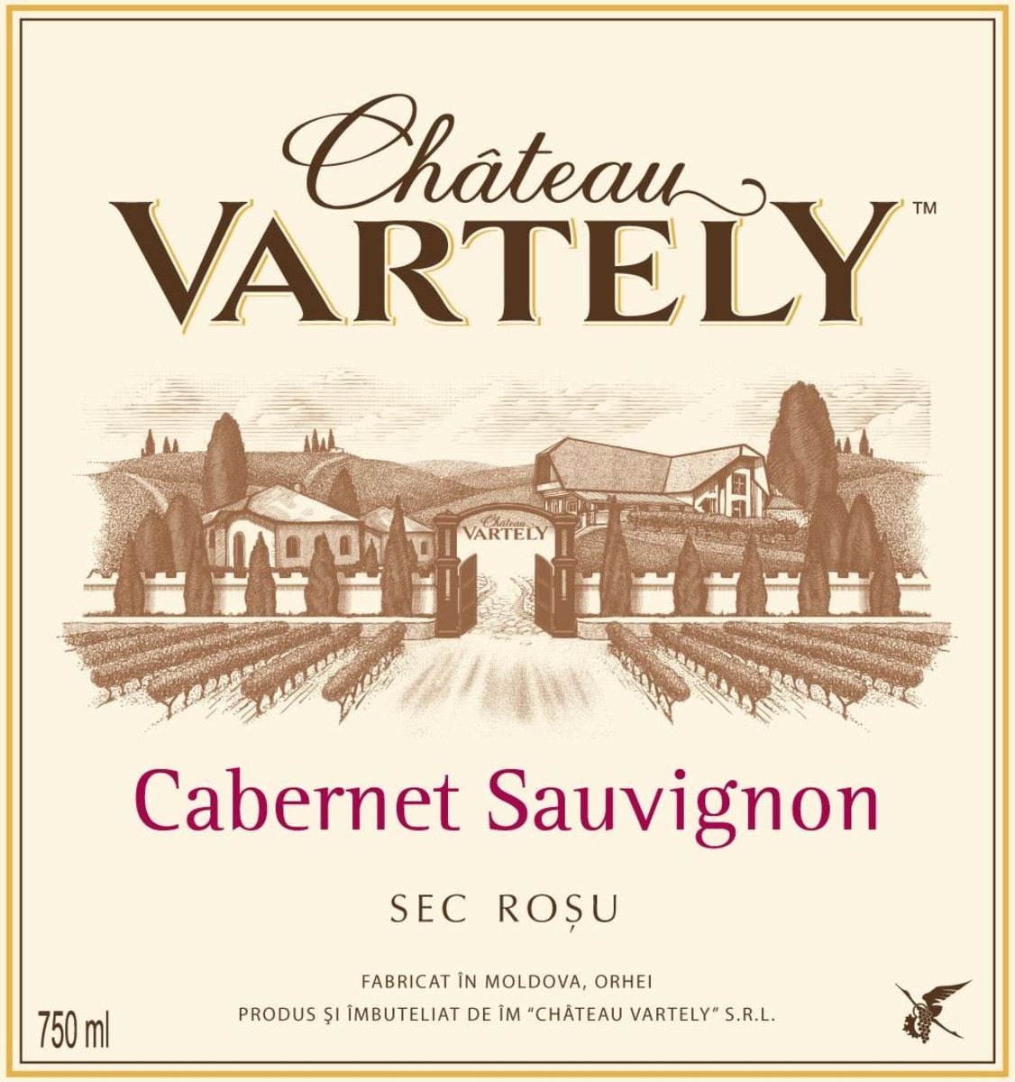 Chateau Vartely Cabernet Sauvignon 2015 Front Label