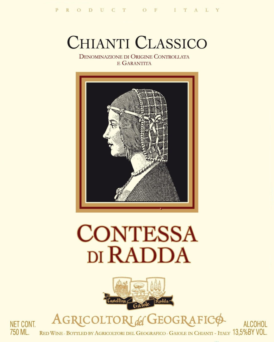 Chianti Geografico Chianti Classico Contessa di Radda 2009 Front Label