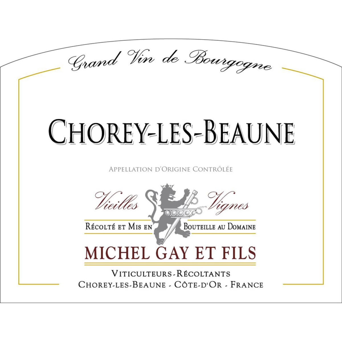 Michel Gay & Fils Chorey-les-Beaune Vieilles Vignes 2013 Front Label