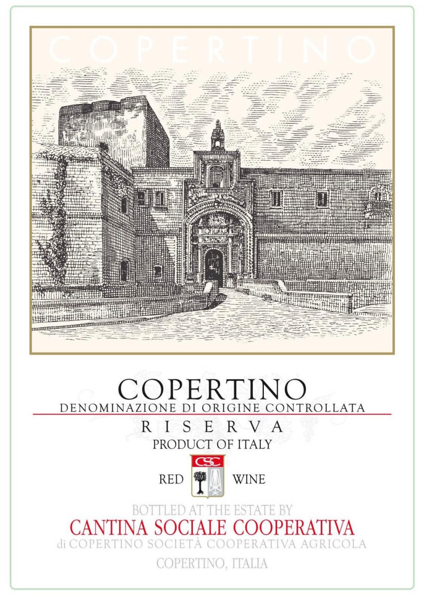 Cupertinum Cantina Sociale Cooperativa Copertino Rosso Riserva 2007 Front Label