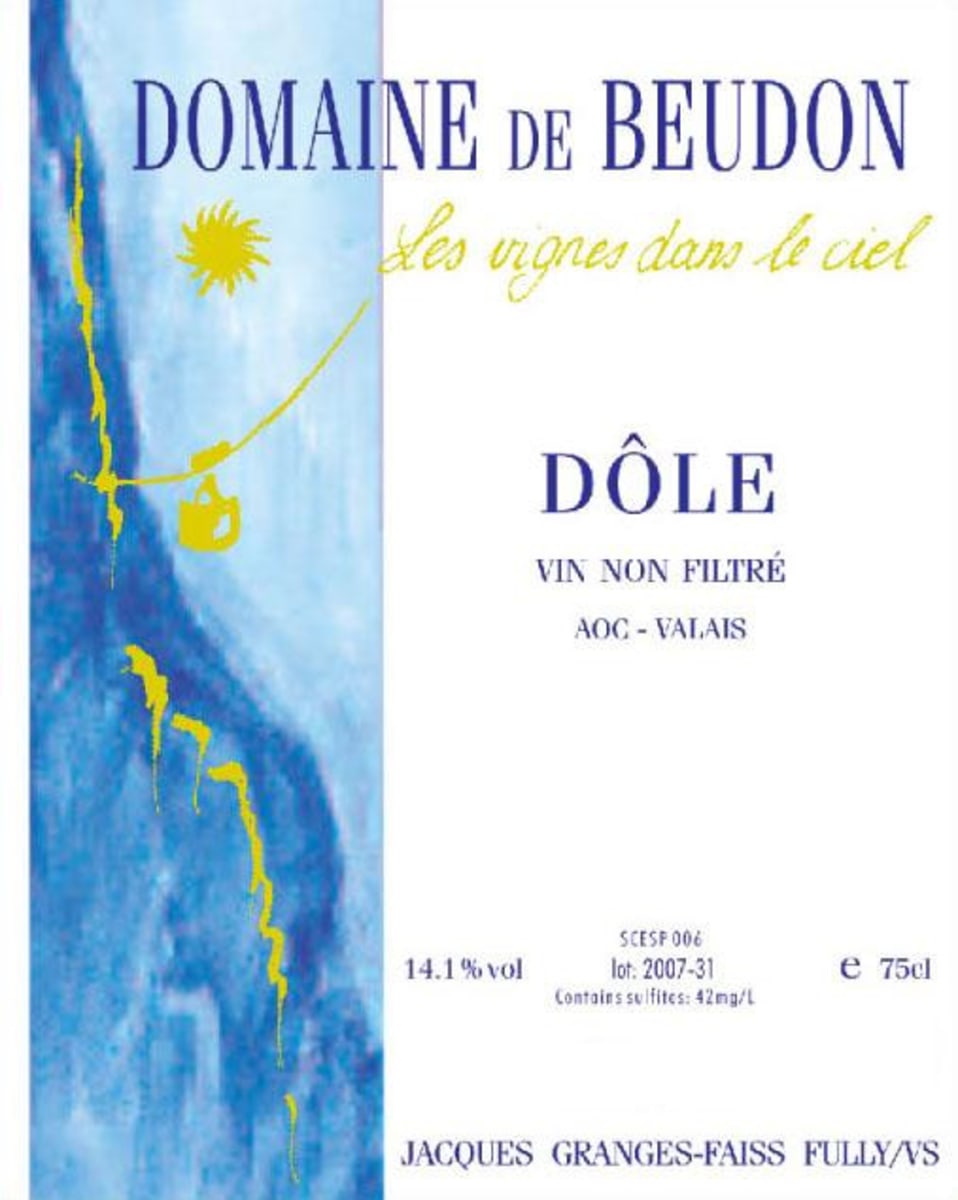 Domaine de Beudon Dole 2008 Front Label