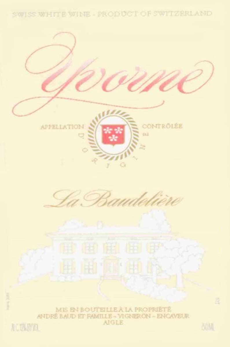 Domaine de La Baudeliere Yvorne 2004 Front Label