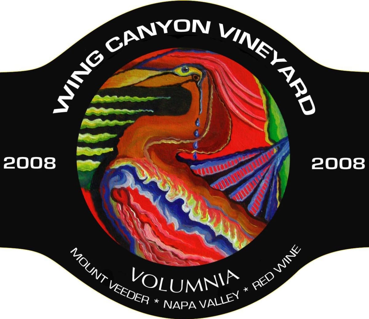 Wing Canyon Volumnia 2008 Front Label