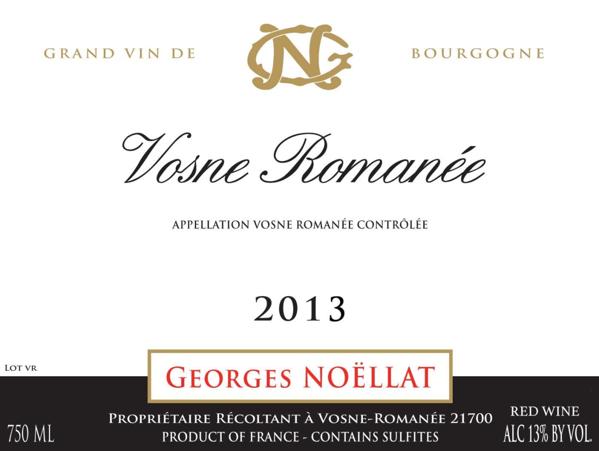 Domaine Georges Noellat Vosne-Romanee 2013 Front Label