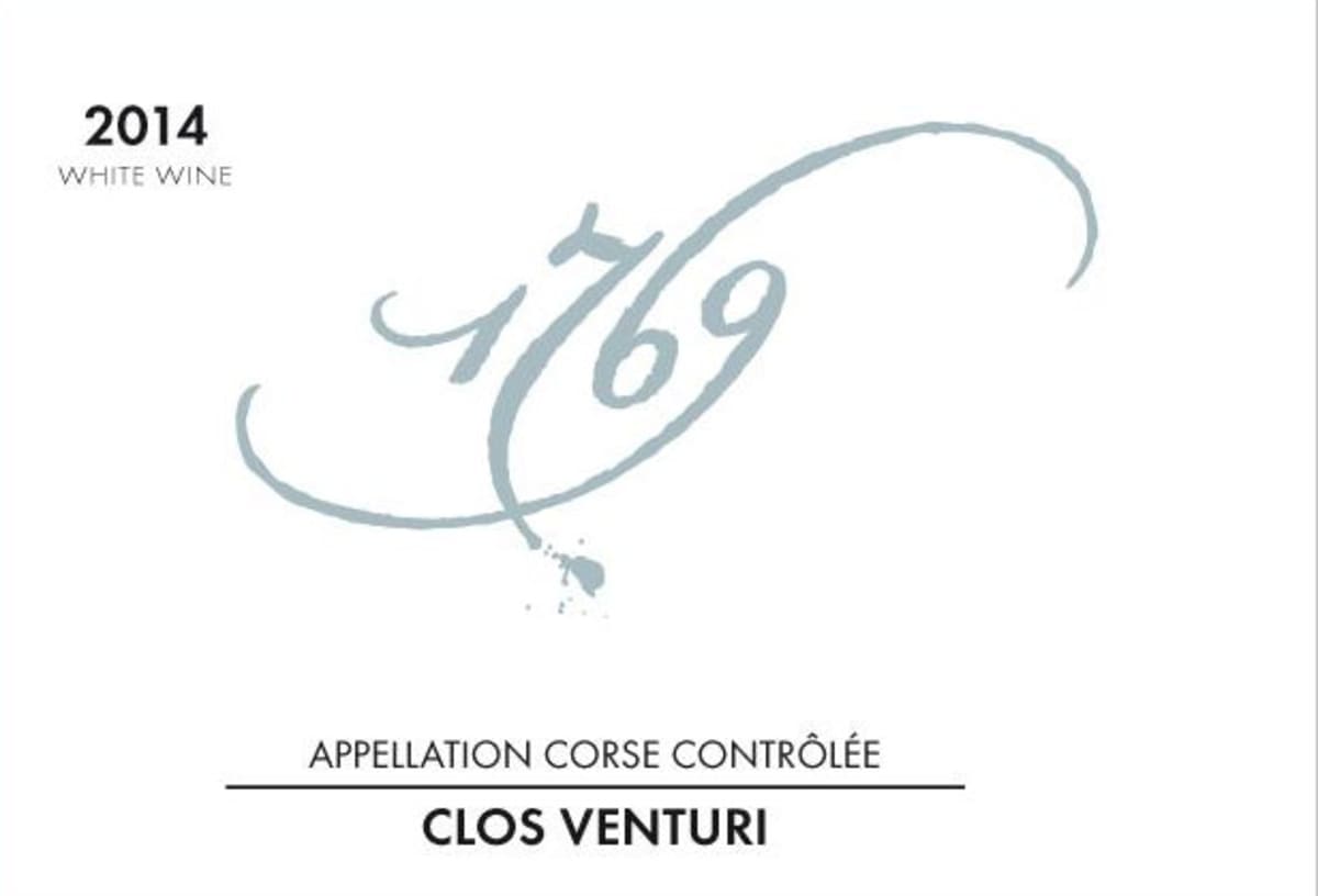 Domaine Vico Vin de Corse Clos Venturi 1769 Blanc 2014 Front Label