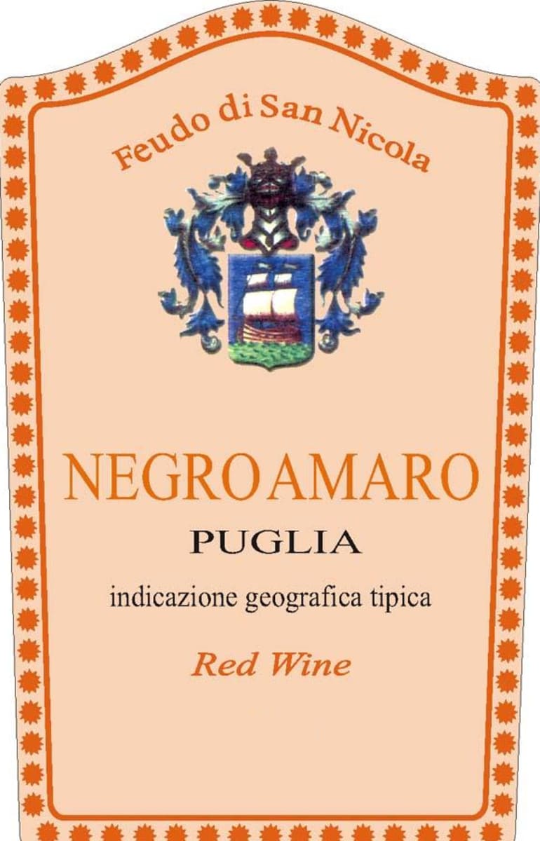 Feudo di San Nicola Puglia Negroamaro 2011 Front Label