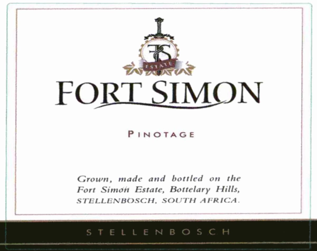 Fort Simon Estate Pinotage 2004 Front Label