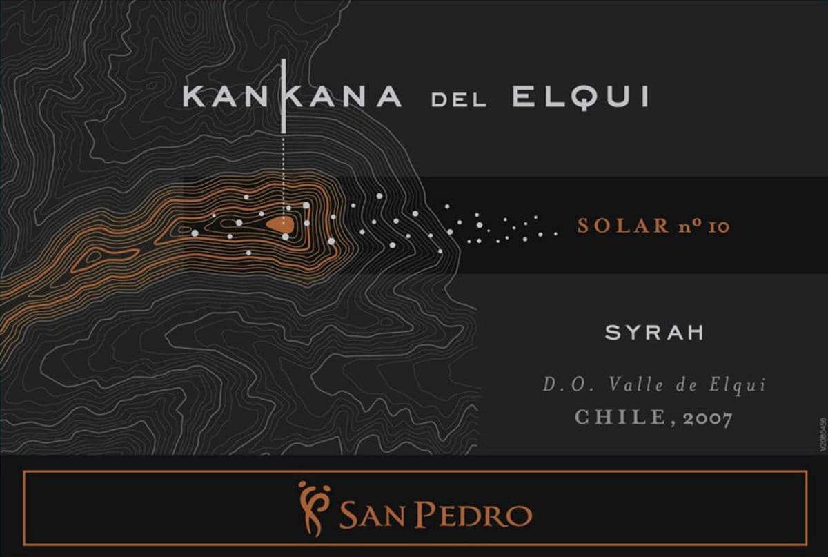 Kankana del Elqui San Pedro Kankana del  Solar No 10 Syrah 2007 Front Label