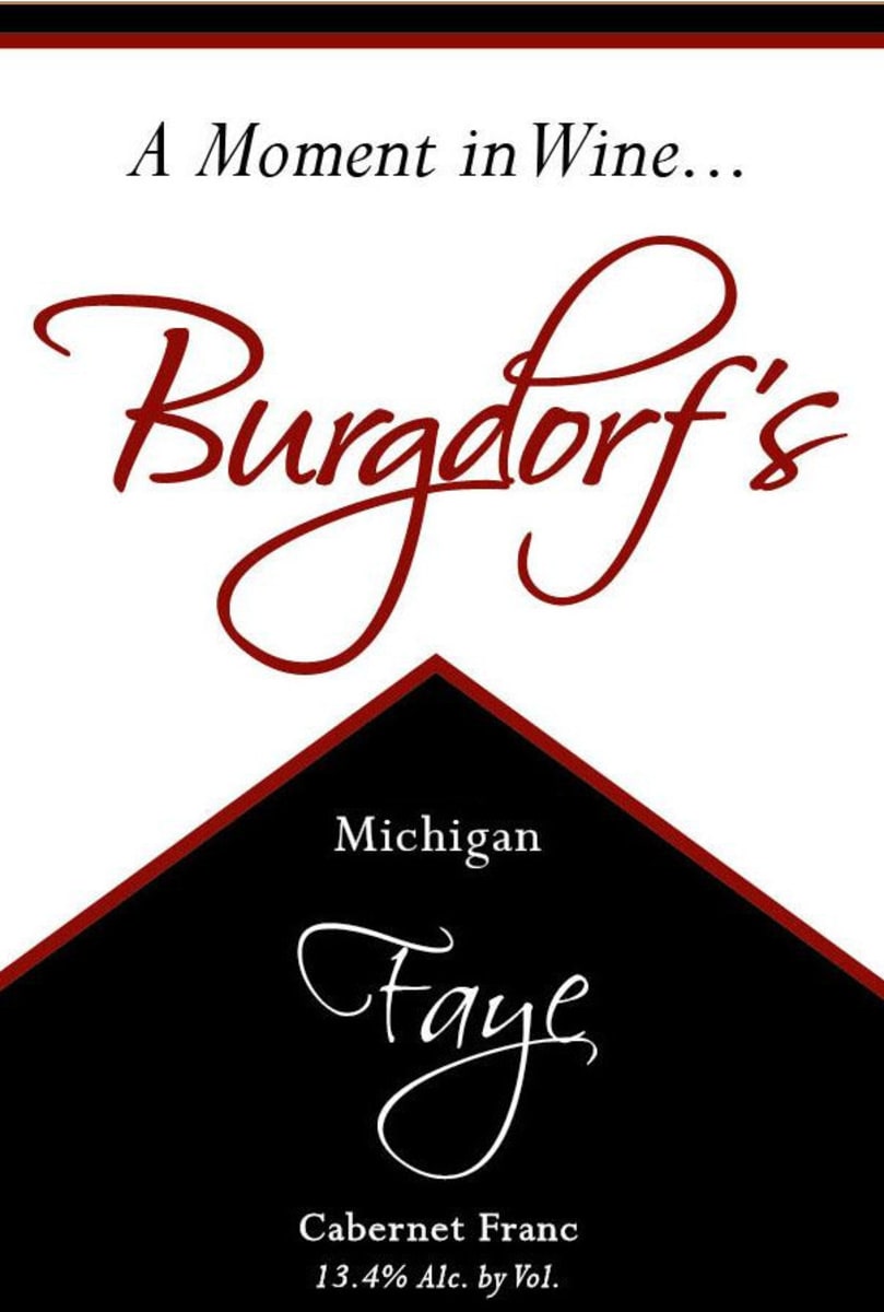 Burgdorf's Winery Faye Cabernet Franc 2013 Front Label