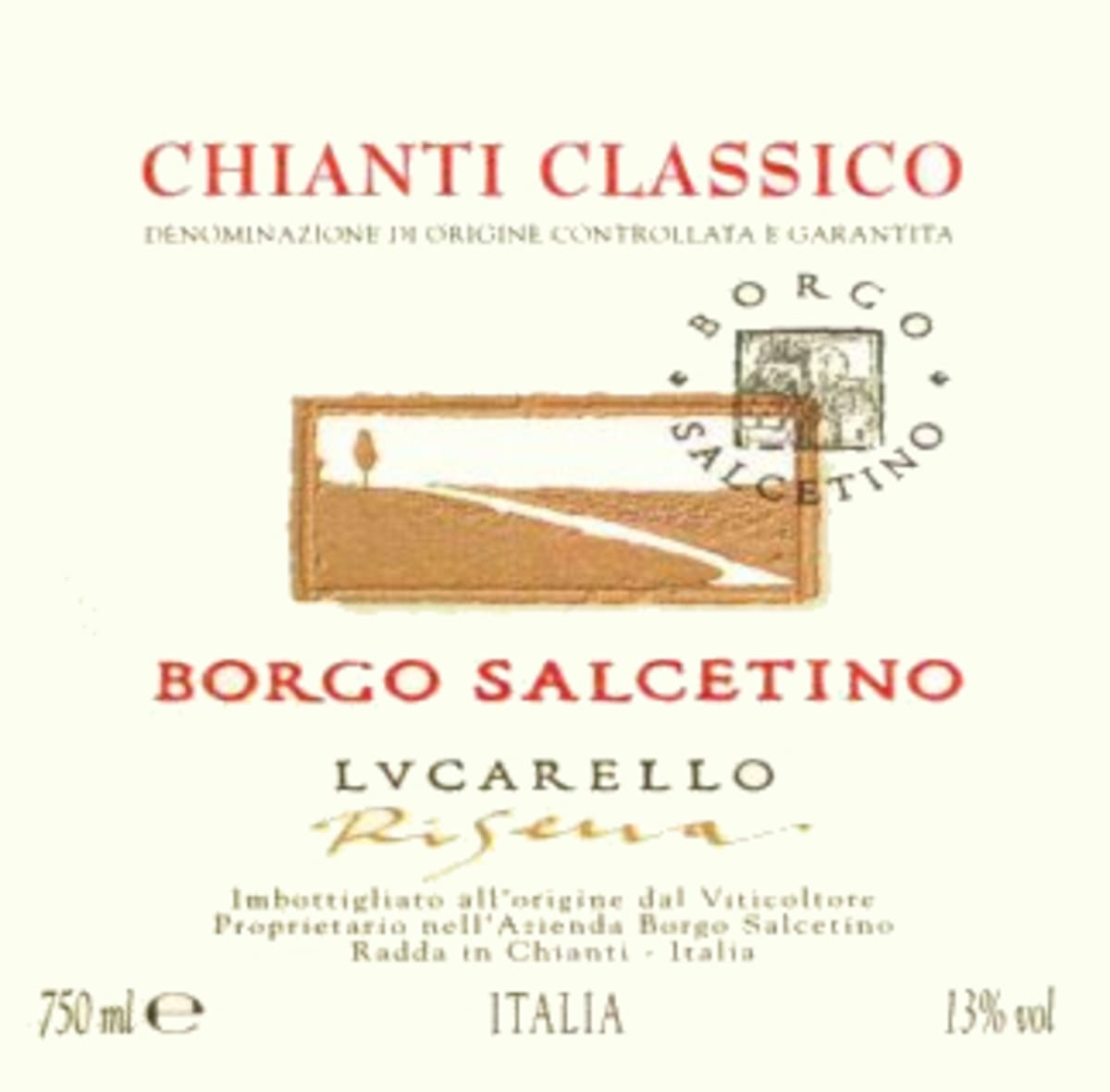 Livon Chianti Classico Borgo Salcetino Lucarello Riserva 2008 Front Label