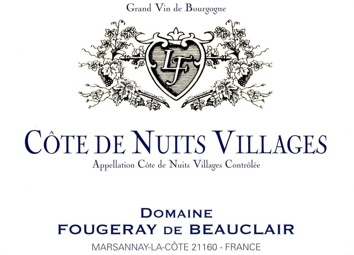 Maison Fougeray De Beauclair Cote de Nuits Villages 2009 Front Label