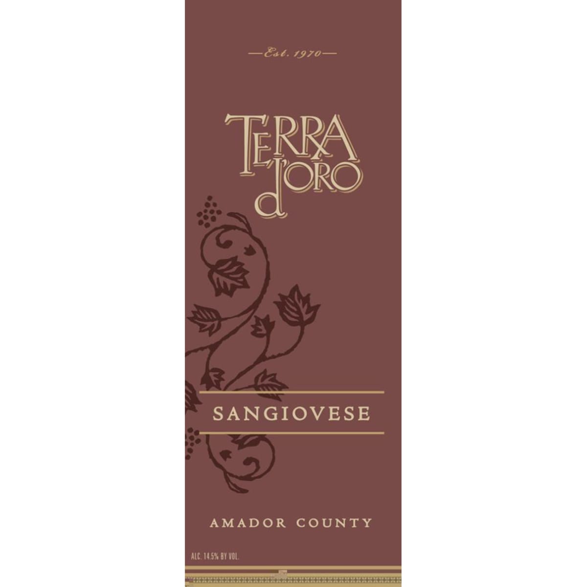 Terra d'Oro Sangiovese 2015 Front Label