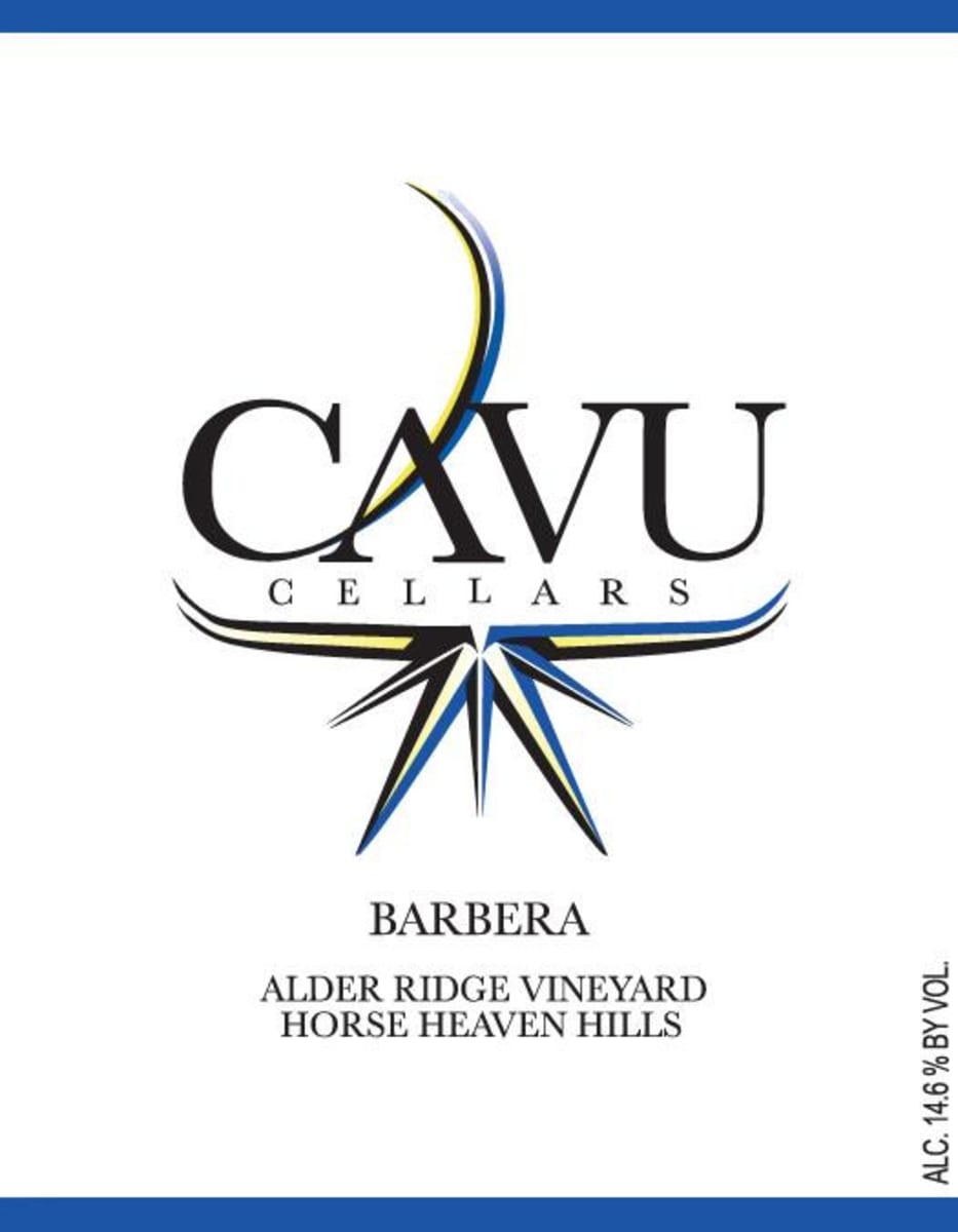 CAVU Cellars Alder Ridge Vineyard Barbera 2012 Front Label