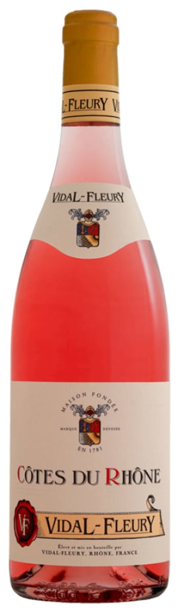 Vidal-Fleury Cotes du Rhone Rose 2016 Front Bottle Shot