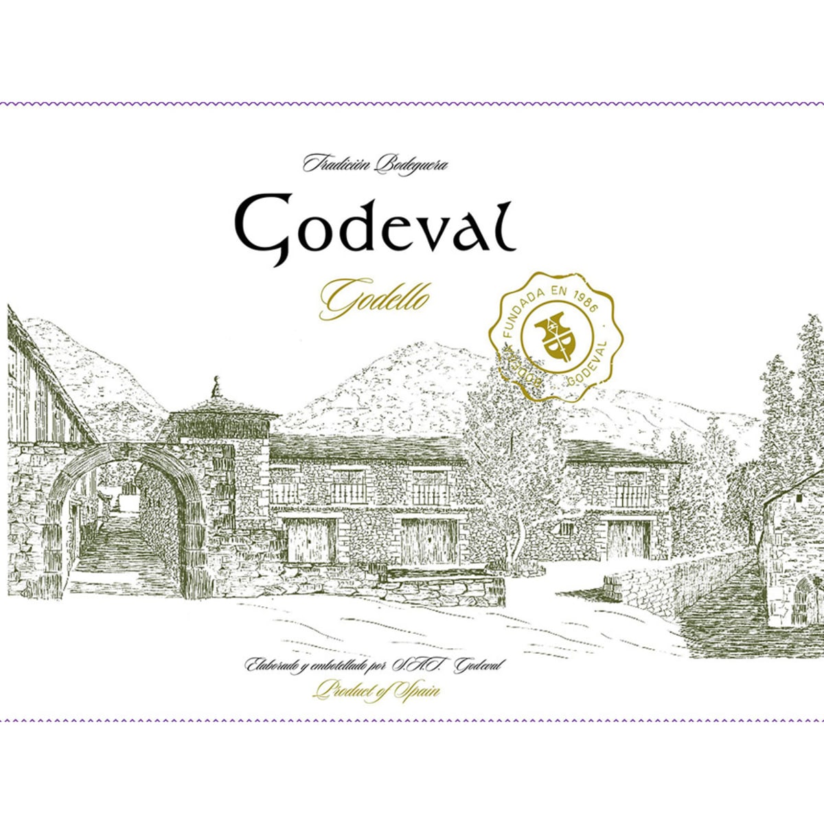 Bodegas Godeval Godello 2016 Front Label