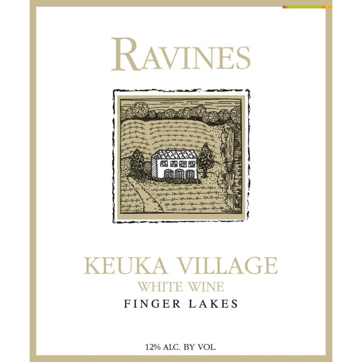 Ravines Keuka Village White 2016 Front Label