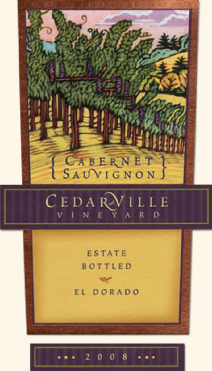 Cedarville Vineyards Cabernet Sauvignon 2008 Front Label