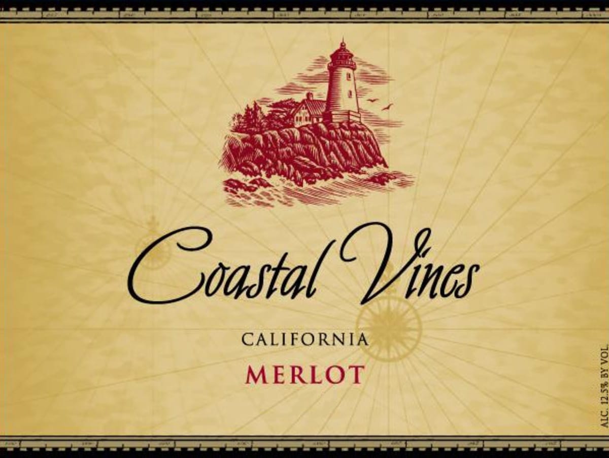 Coastal Vines Cellars Merlot 2012 Front Label