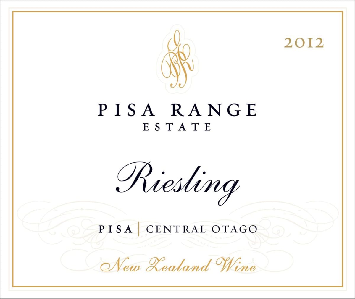 Pisa Range Estate Central Otago Riesling 2012 Front Label