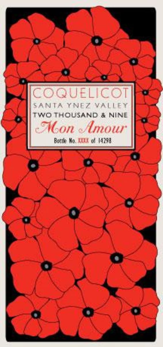 Coquelicot Estate Vineyard Mon Amour 2009 Front Label