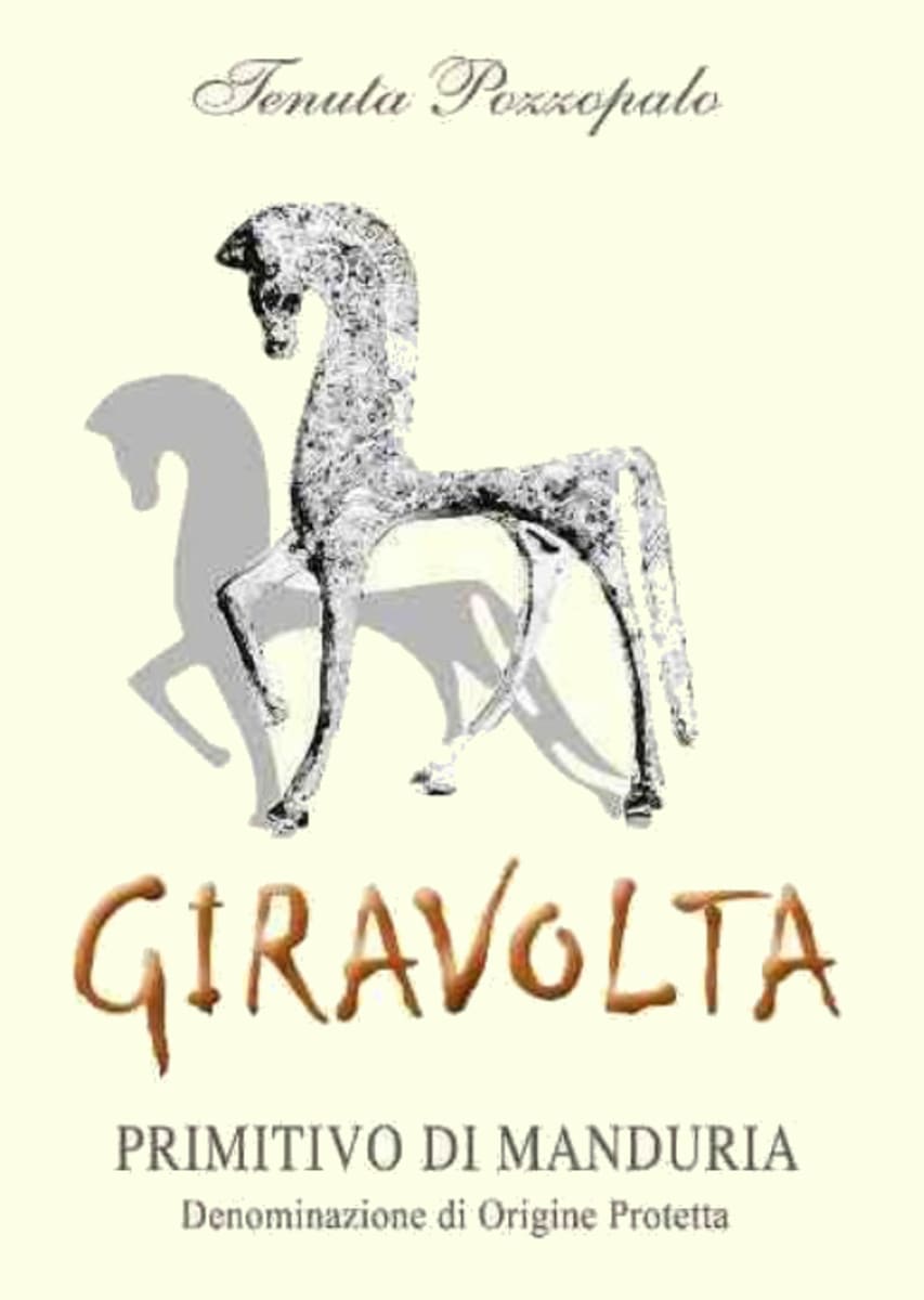 Racemi Primitivo di Manduria Tenuta Pozzopalo Giravolta 2012 Front Label