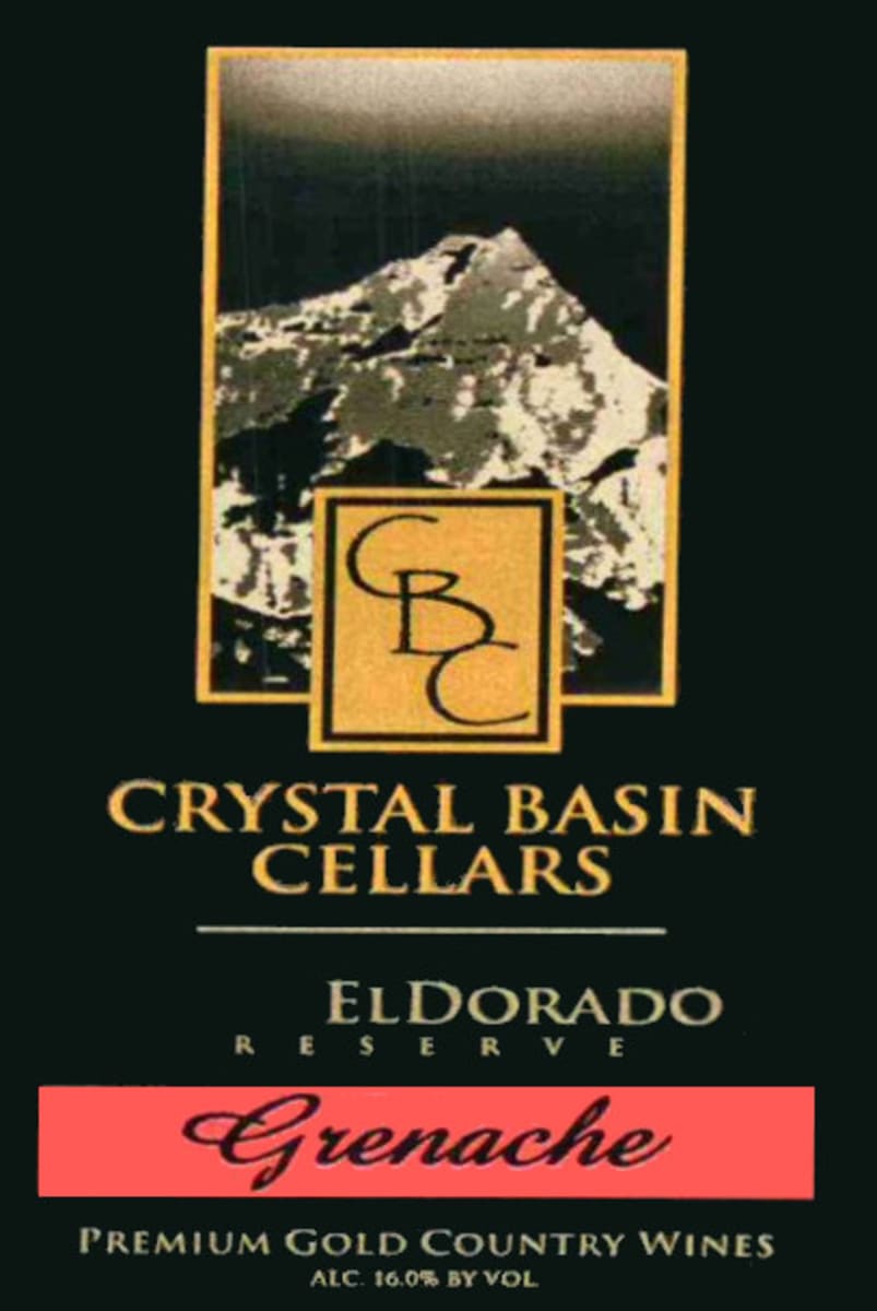 Crystal Basin Cellars Reserve Grenache 2007 Front Label