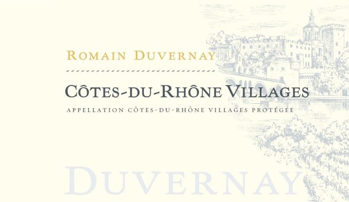 Romain Duvernay Cotes-du-Rhone Villages 2012 Front Label