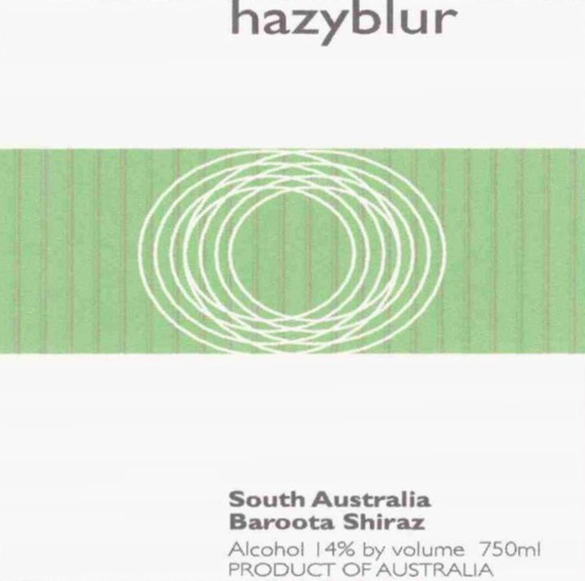 Hazyblur Baroota Shiraz 2005 Front Label