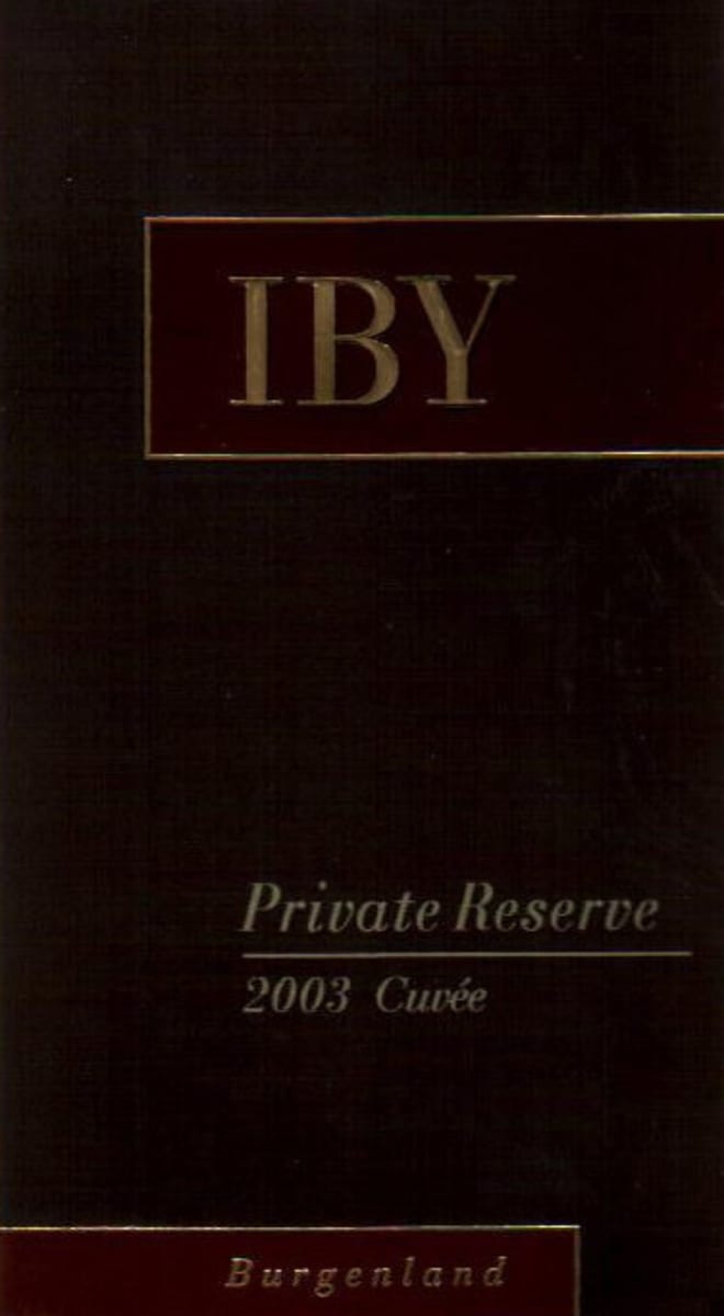 Rotweingut IBY Mittelburgenland Cuvee Private Reserve 2003 Front Label