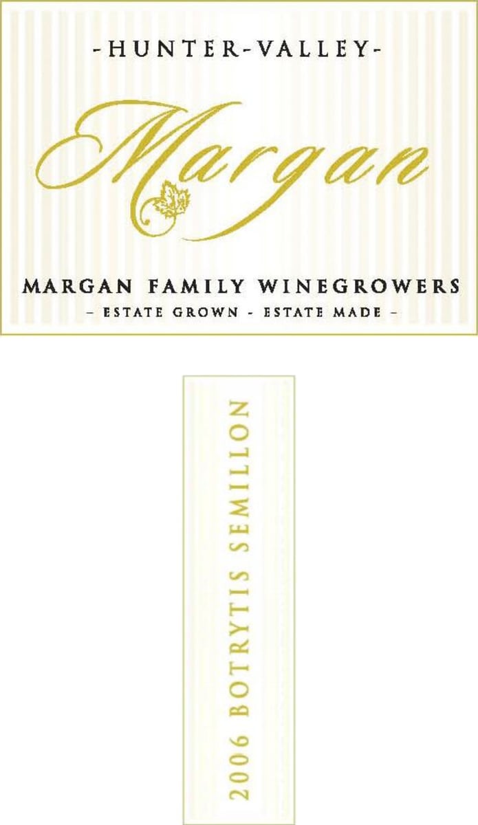 Margan Family Botrytis Semillon 2006 Front Label