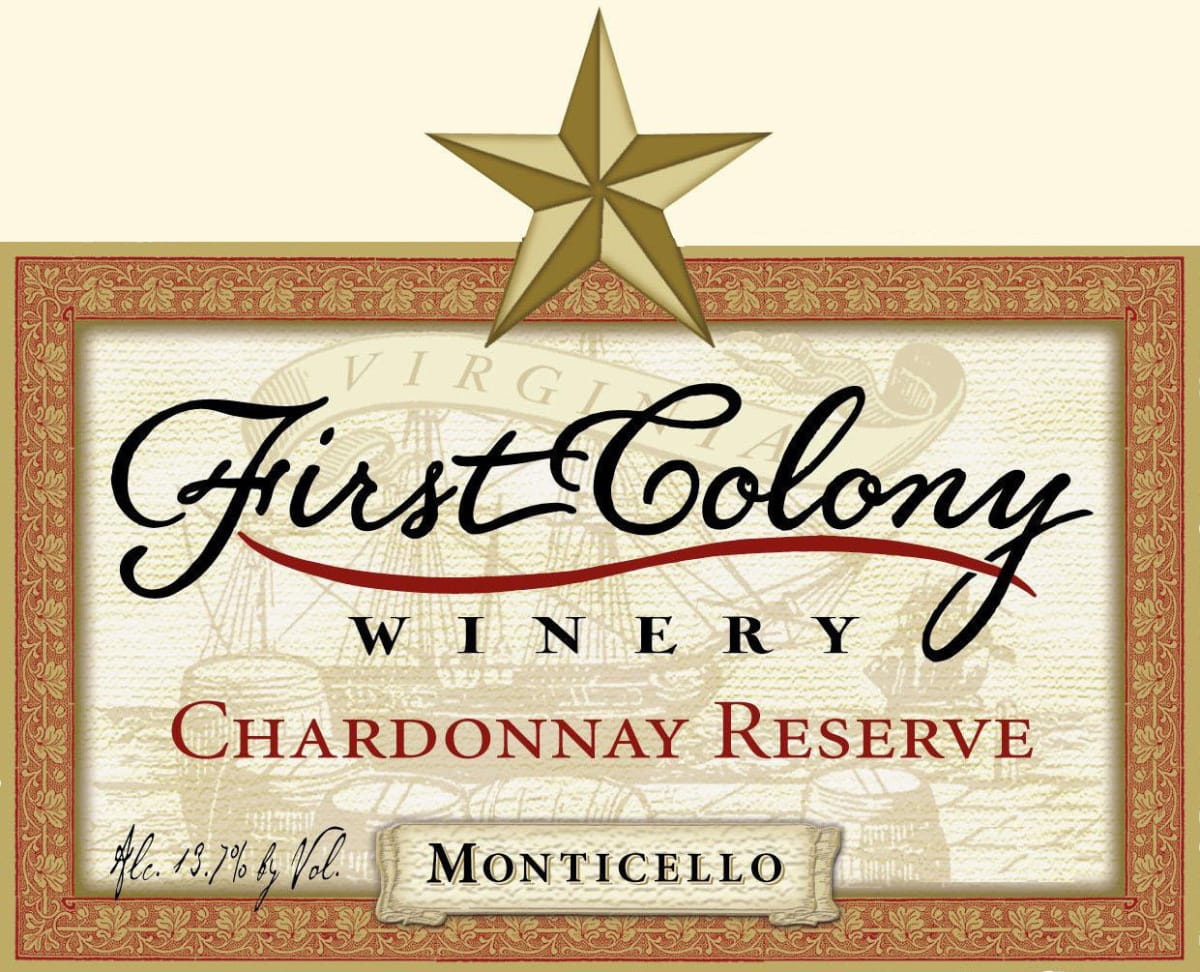 First Colony Reserve Chardonnay 2011 Front Label