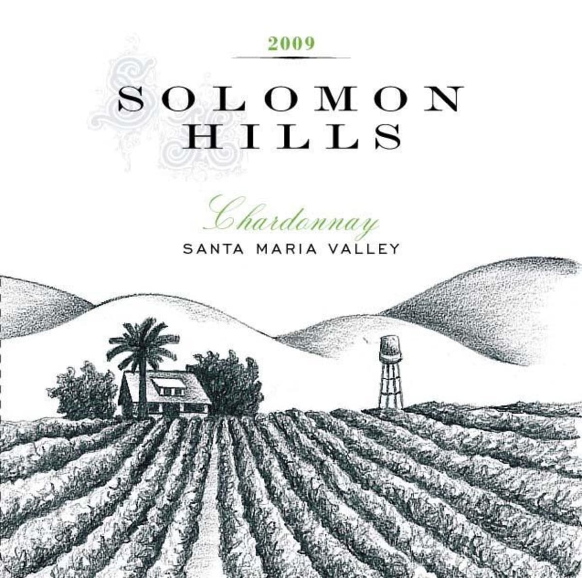 Solomon Hills Estate Chardonnay 2009 Front Label