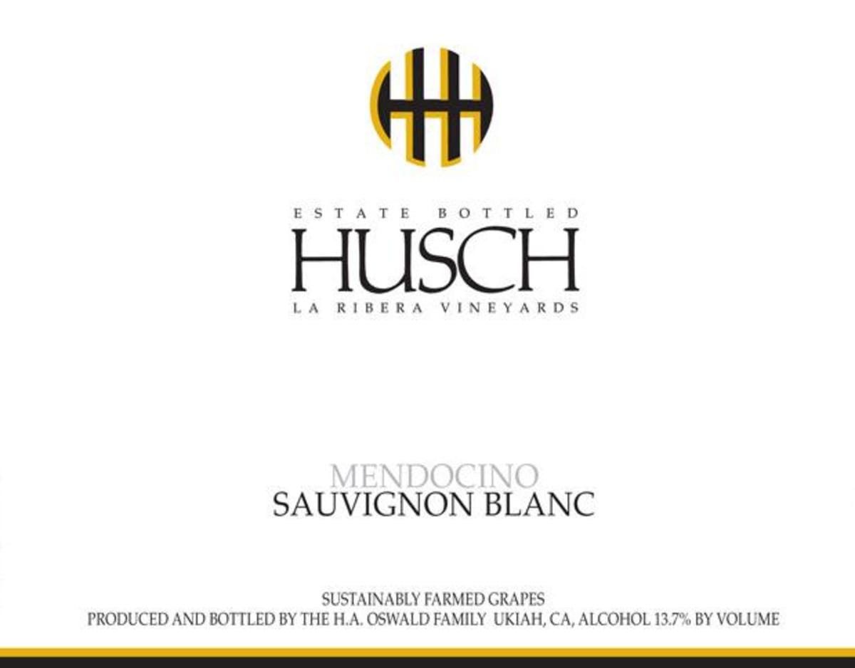 Husch La Ribera Vineyards Sauvignon Blanc 2016  Front Label