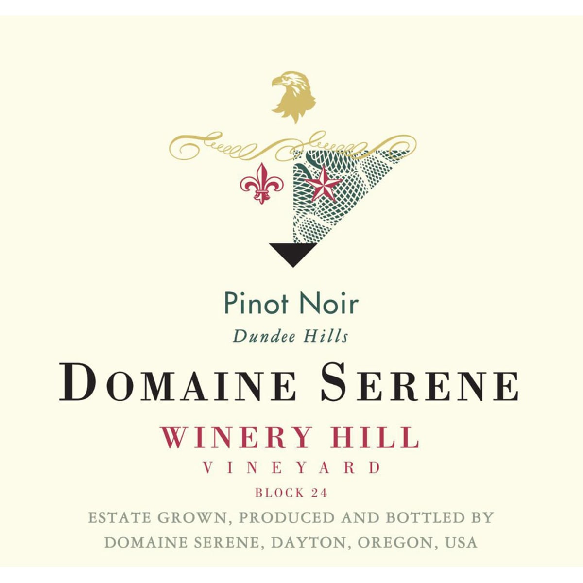 Domaine Serene Winery Hill Vineyard Pinot Noir 2013 Front Label