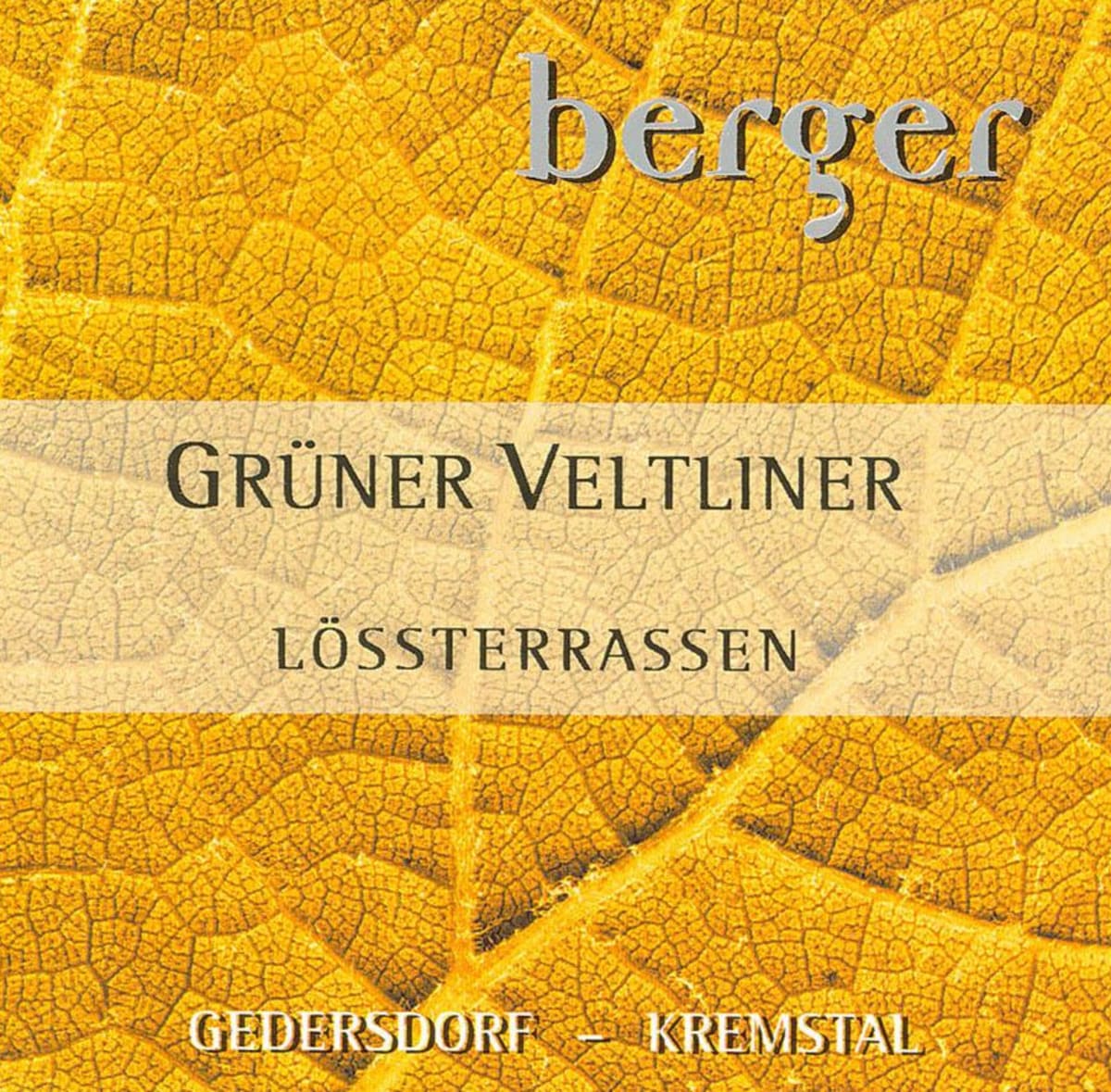 Berger Lossterrassen Gruner Veltliner 2006 Front Label