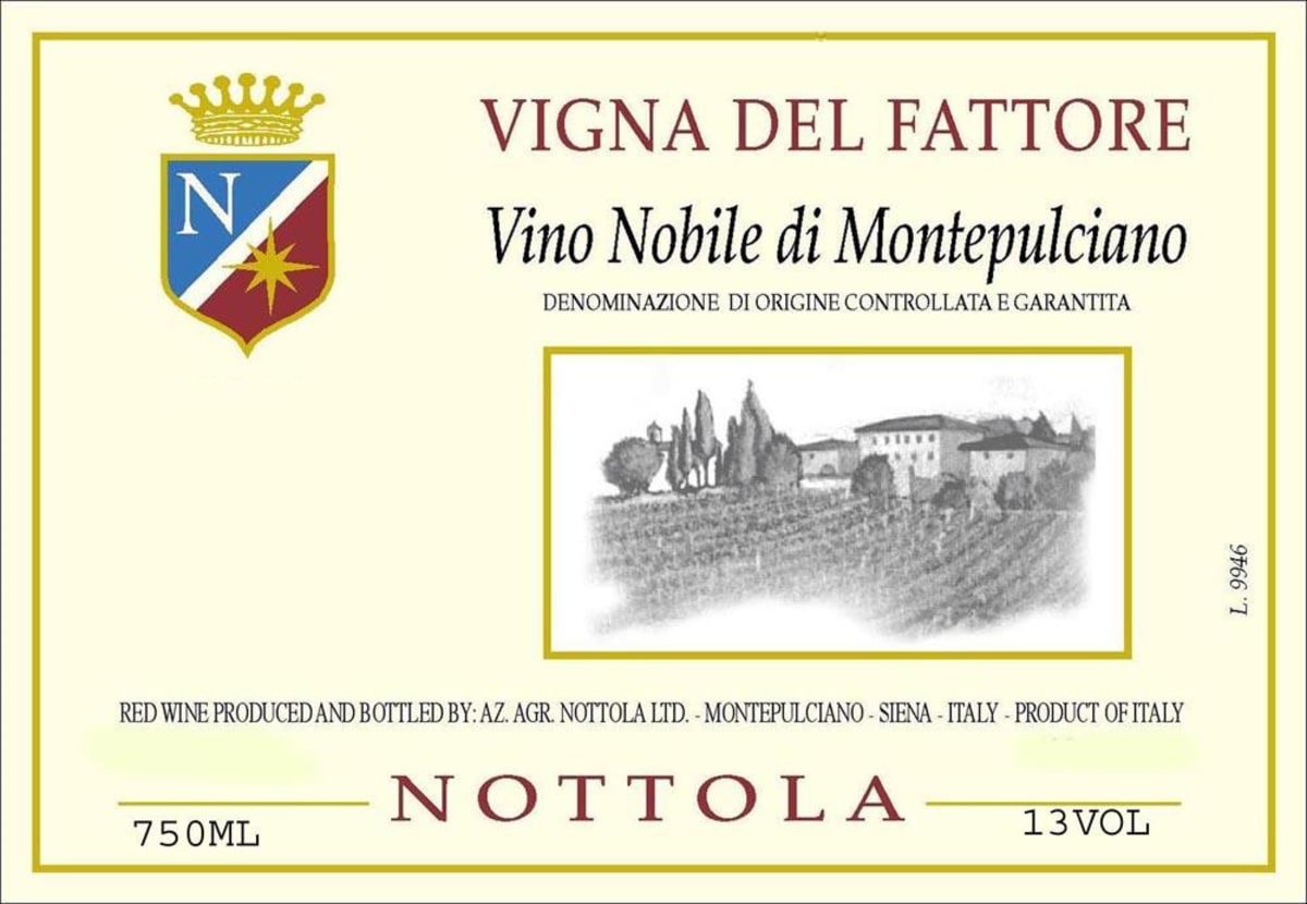 Nottola Vino Nobile di Montepulciano Vigna del Fattore 2009 Front Label