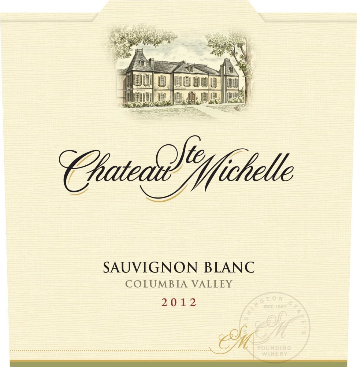 Chateau Ste. Michelle Columbia Valley Sauvignon Blanc 2012 Front Label